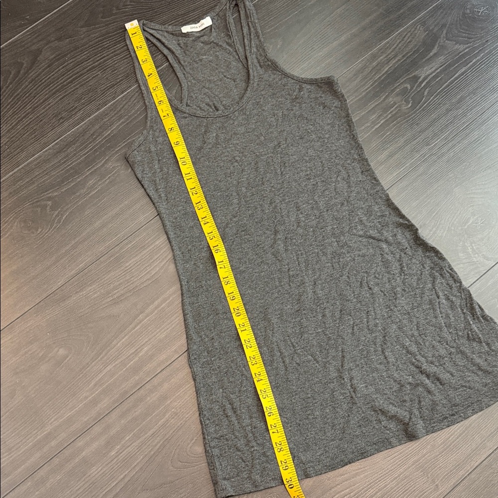 Zara Basic - Long Grey Racerback Tank - Picture 3 of 5